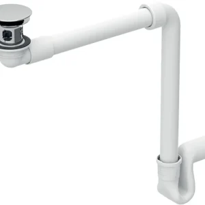 Meilleur Choix Siphon modèle gain de place Geberit Chromé